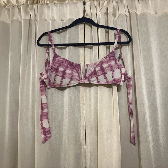 🌸 3 for $10 / Bar III new swim purple tye dye Bikini Top large - Picture 8 of 8
